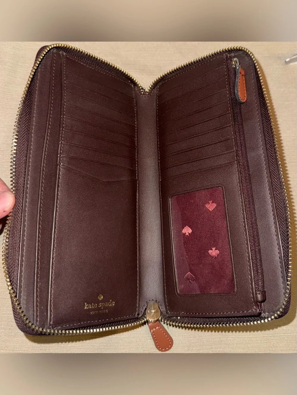 kate spade New York Color-block Double Zip Around Saffiano Continental Wallet
